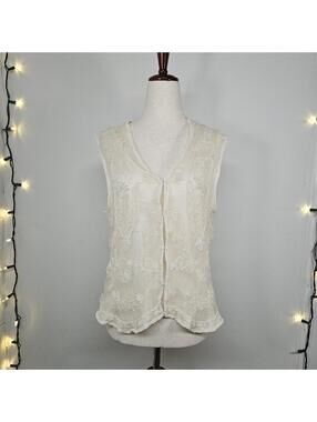 Vintage silk rafaella beades top size medium